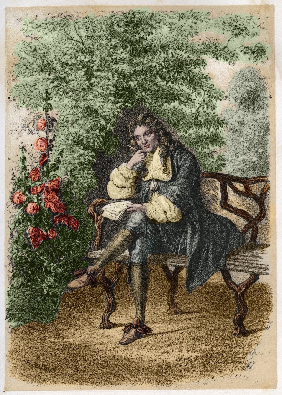 صورة لنيكولاس بويلو (1636-1711) من قبل Boileau-Despreaux (Boileau Despreaux) ، كاتب فرنسي في منزله في أوتويل. نقش أ. دروي في "" الرسوم التوضيحية الأدبية لفرنسا ؛ أو ، المعرض القصصي لكتابنا الرئيسيين ints بواسطتهم بواسطة A. Duruy