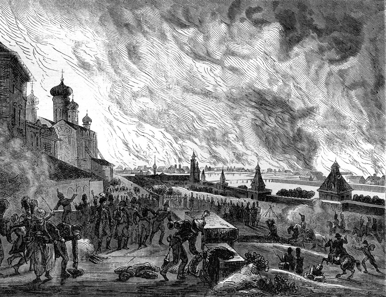 موسكو على النار ، 15 سبتمبر 1812 1882-1884. بواسطة أ. إتيان