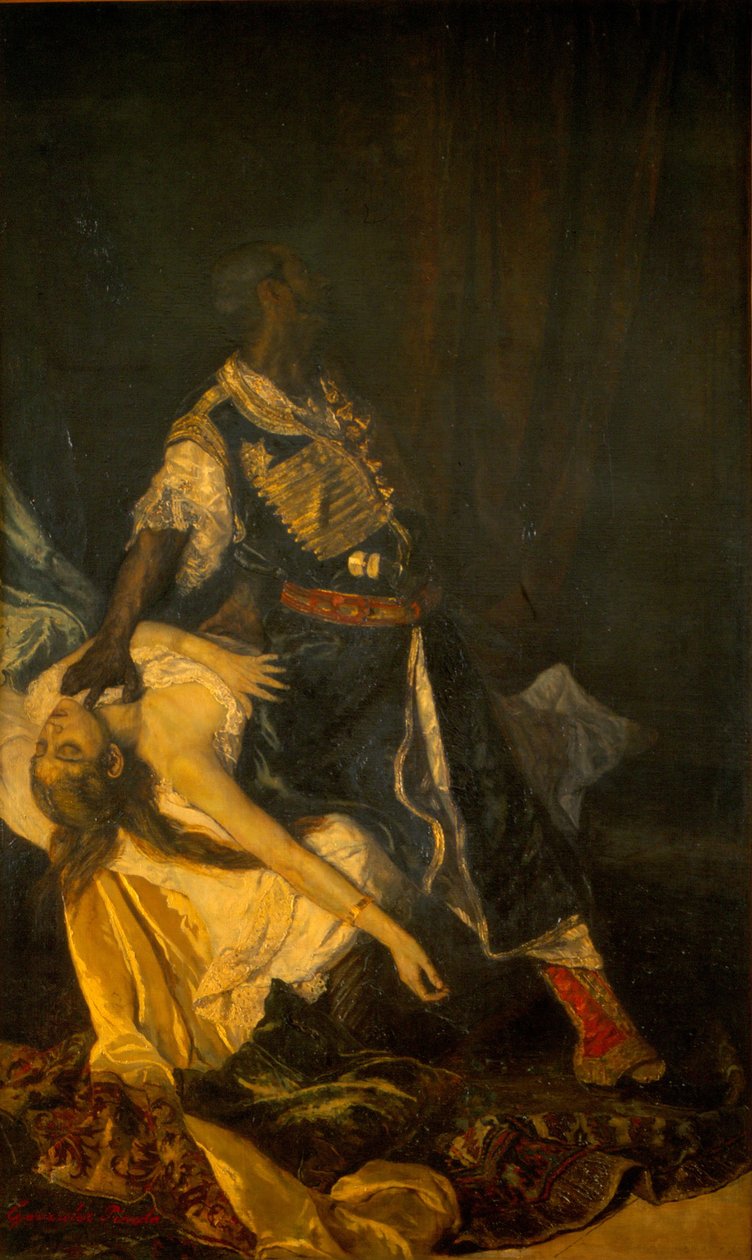 عطيل قتل ديديمونا ، 1879 بواسطة A. González Pineda
