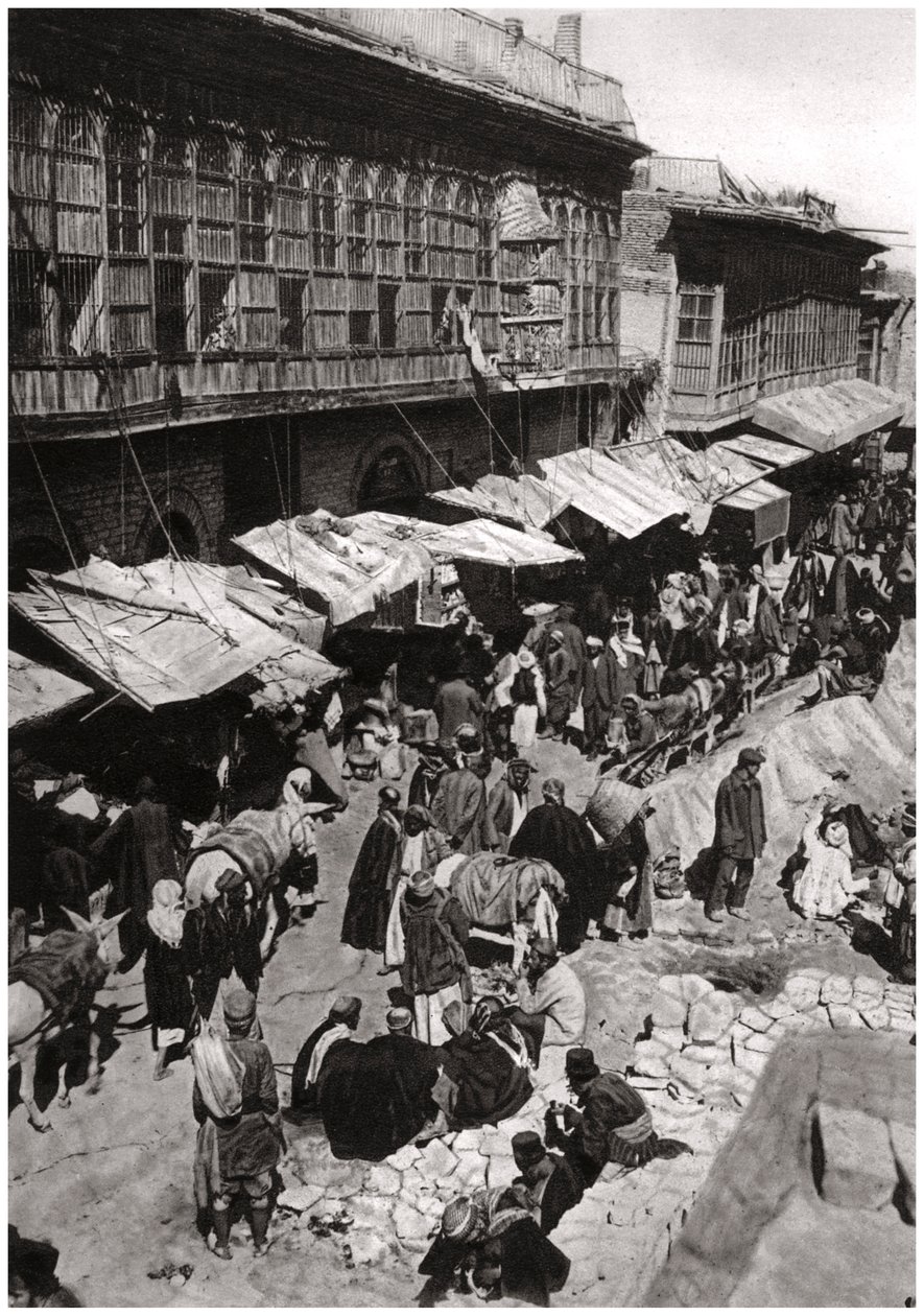 سوق الشيخ غزال في عشار ، البصرة ، العراق ، 1925. بواسطة كريم