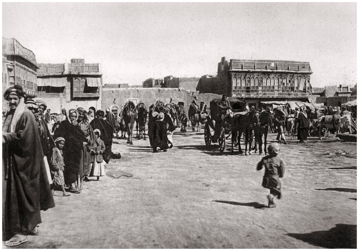 ساحة البازار في البصرة ، العراق ، 1925 بواسطة كريم
