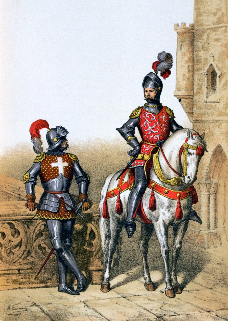 كابتن الرماة في باريس وفارس ، القرن الخامس عشر ، 1887 بواسطة A. Lemercier