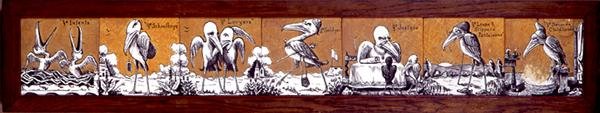 لوحة البلاط ، c1876 (وسائط مختلطة) بواسطة أ. ماسون