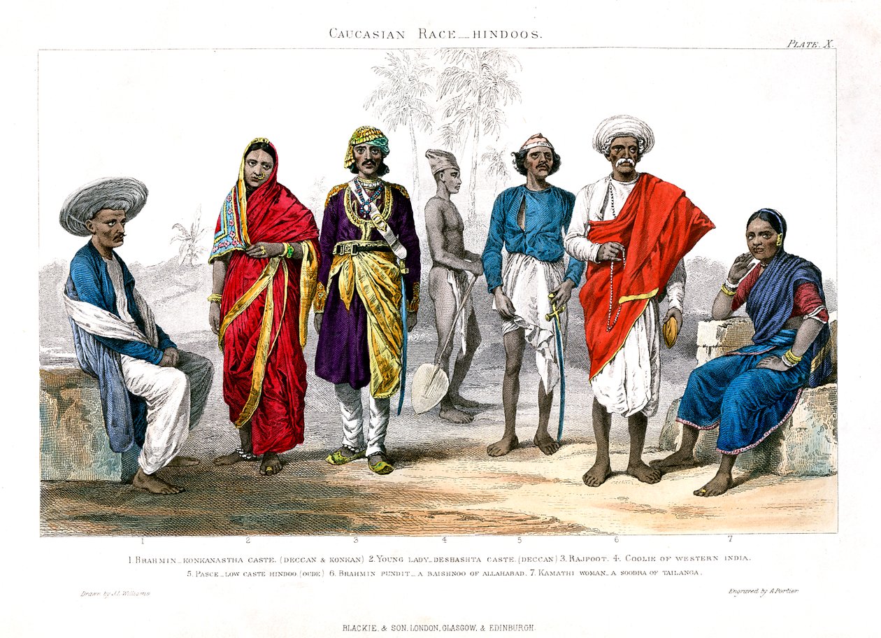 العرق القوقازي ، الهندوس ، 1800-1900. بواسطة أ. بورتر