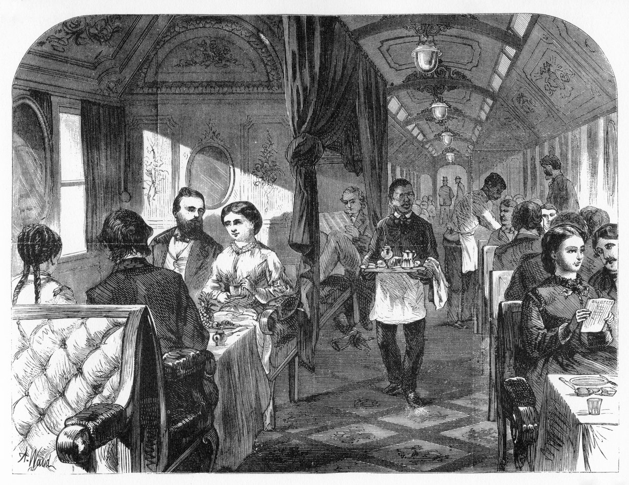 فندق قصر السيارات ، سكك حديد يونيون باسيفيك ، c1870. بواسطة AR Ward