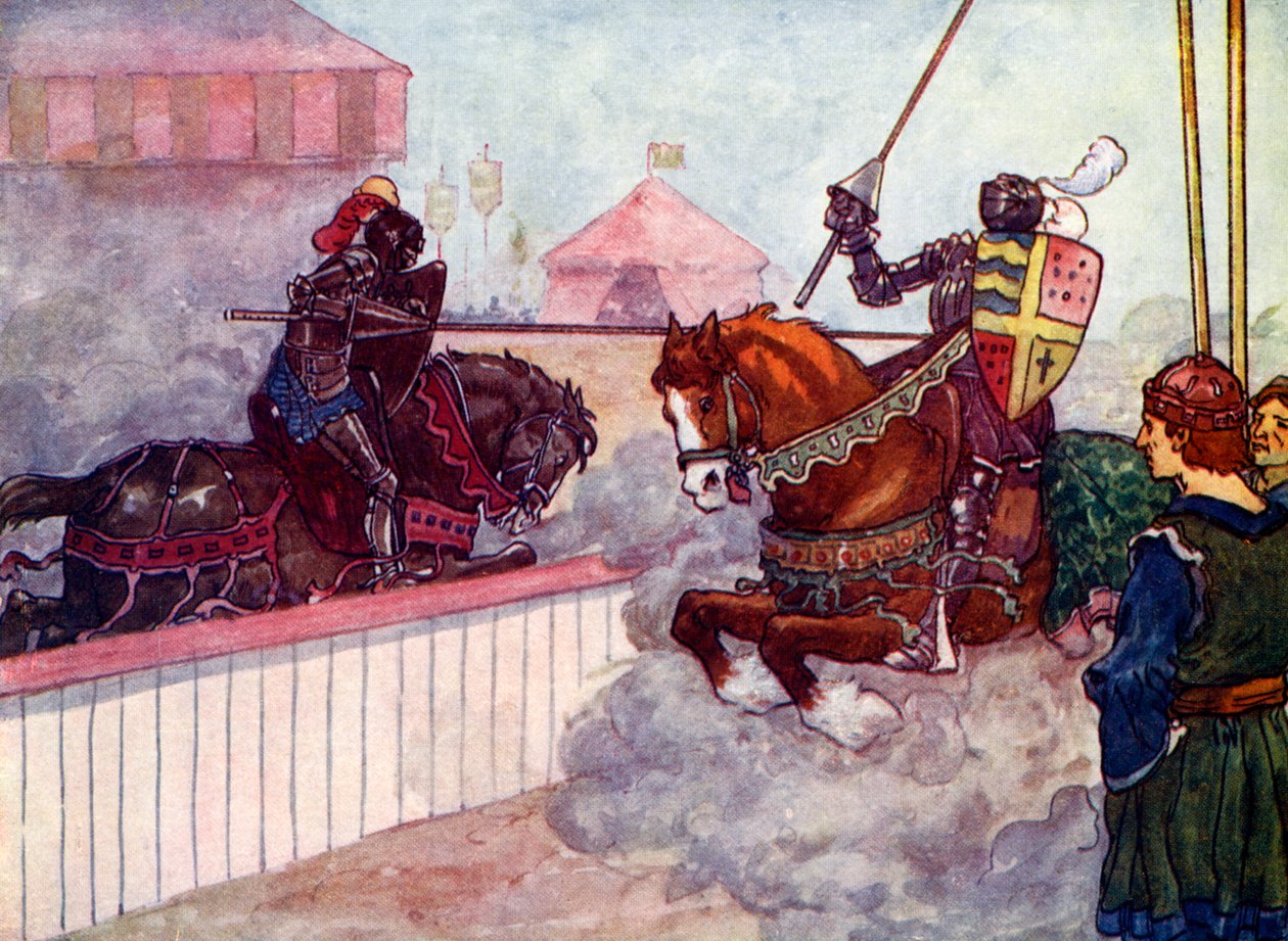 ركب الكونت مرارًا وتكرارًا في إدوارد حتى تم شق عينه في يده ، c1270 ، 1905. بواسطة AS فورست