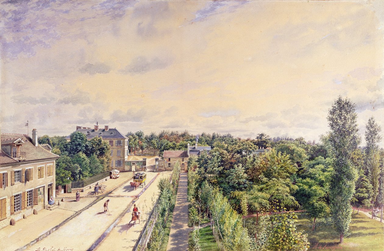 بيت الضيافة في سيفر ، c.1840 بواسطة A. de Lareuziere