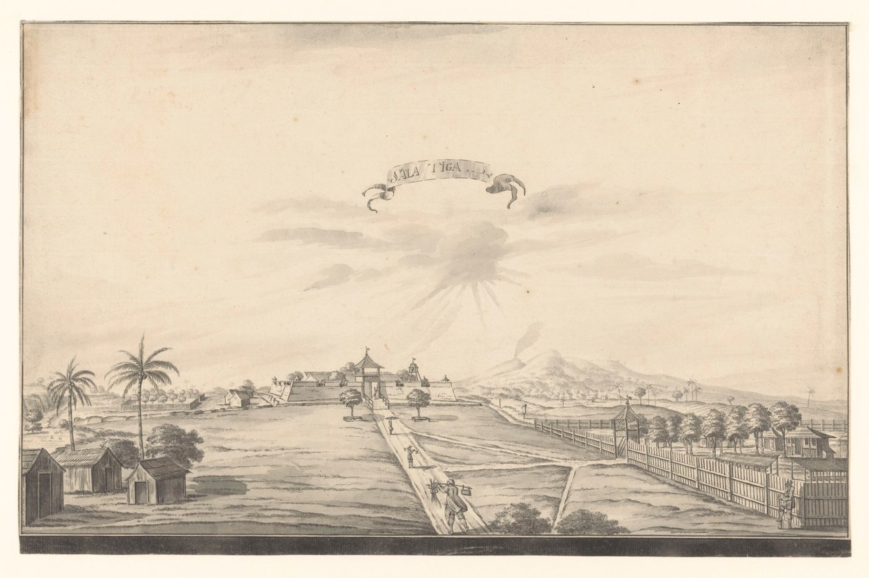 منظر لحصن سالاتيغا Salatiga (العنوان على الكائن) بواسطة إيه دي نيللي (ربما)