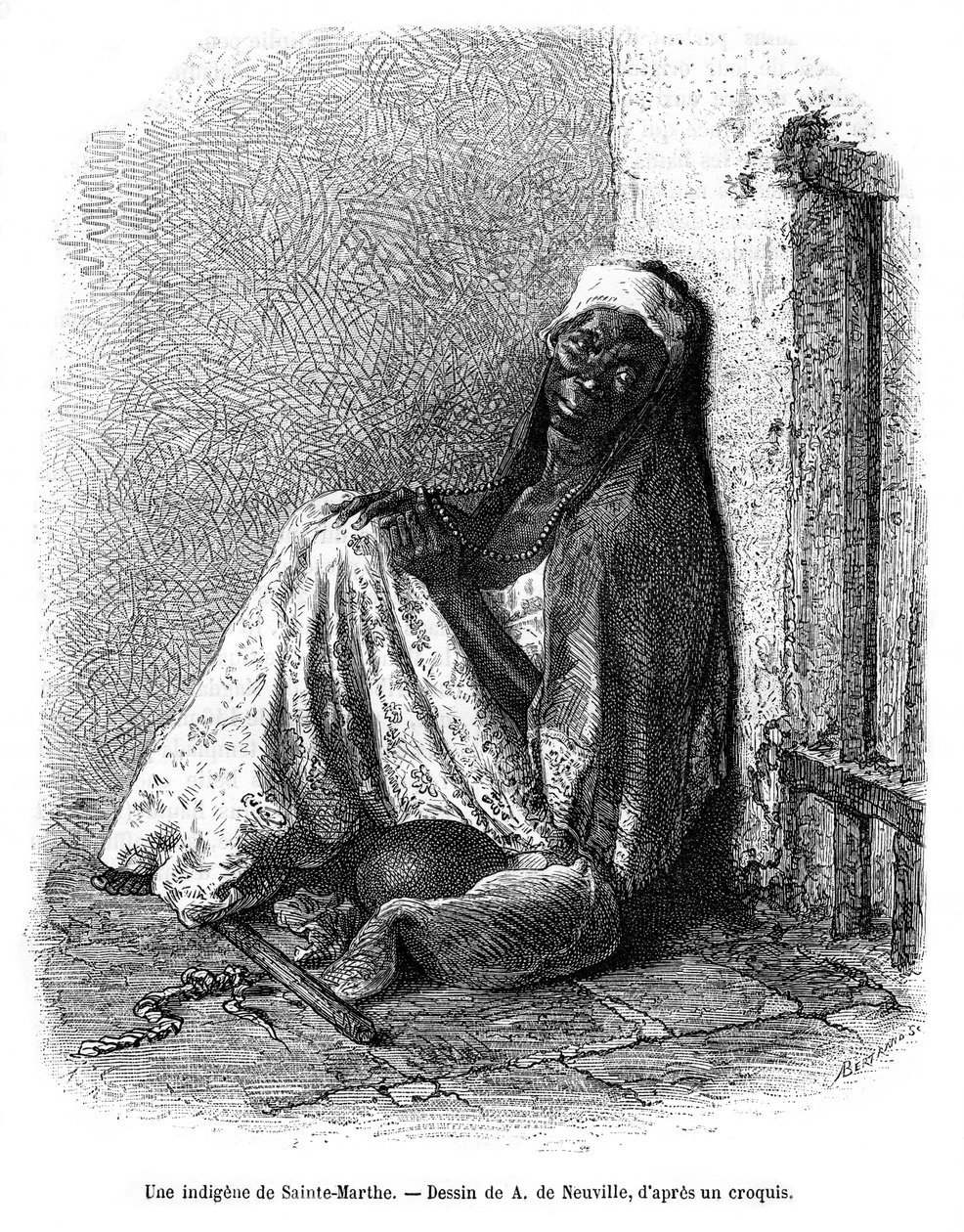 امرأة من سانتا مارتا ، كولومبيا ، القرن التاسع عشر بواسطة A. de Neuville