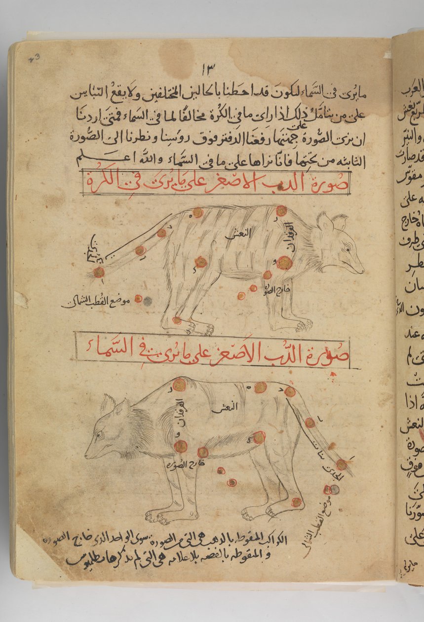 كتاب صور الكواكب الثابت كتاب صور النجوم الثابتة ، إيران ، أواخر القرن الخامس عشر. بواسطة عبد الرحمن الصوفي