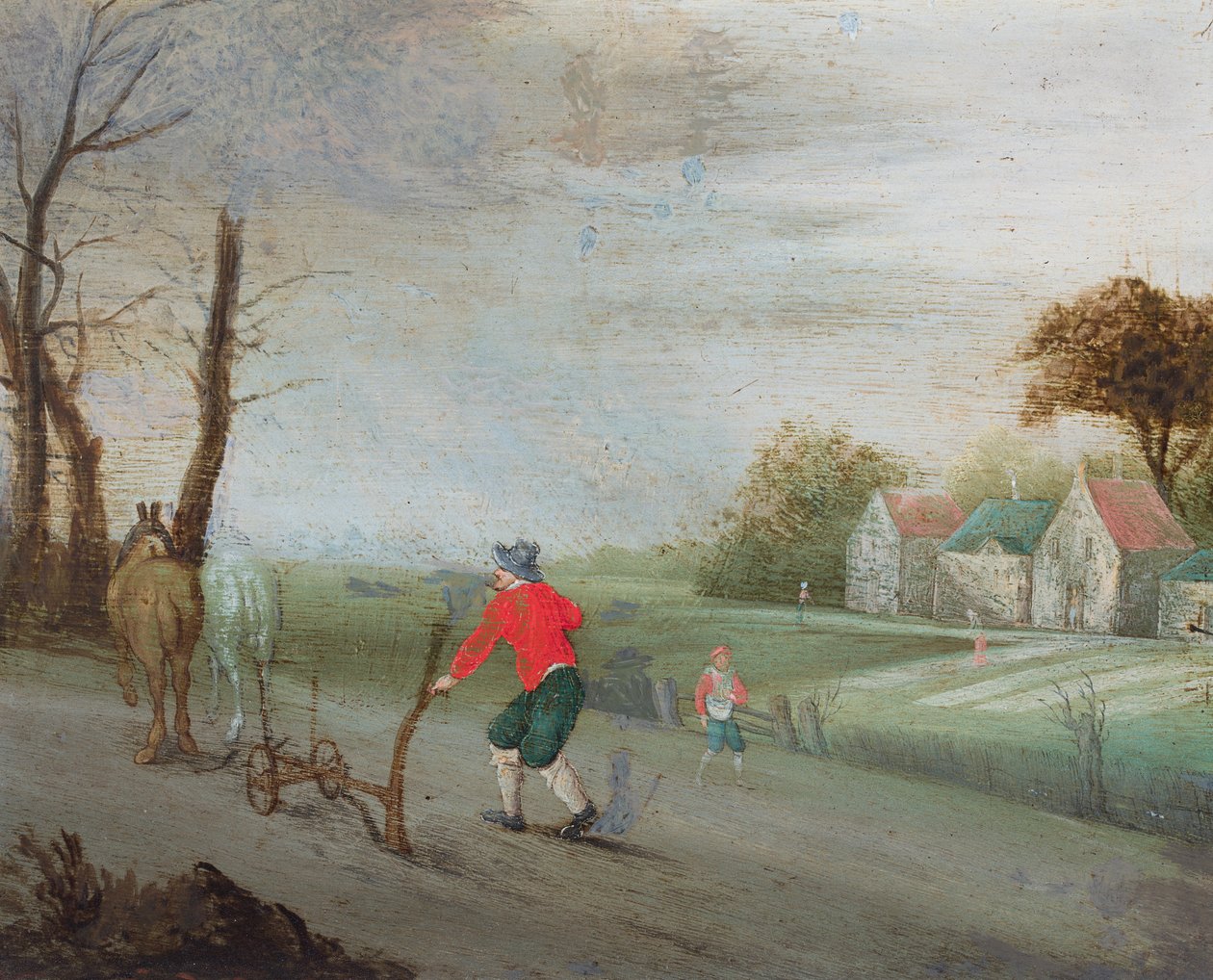 رجل يحرث حقلاً (لوحة زيتية) بواسطة 