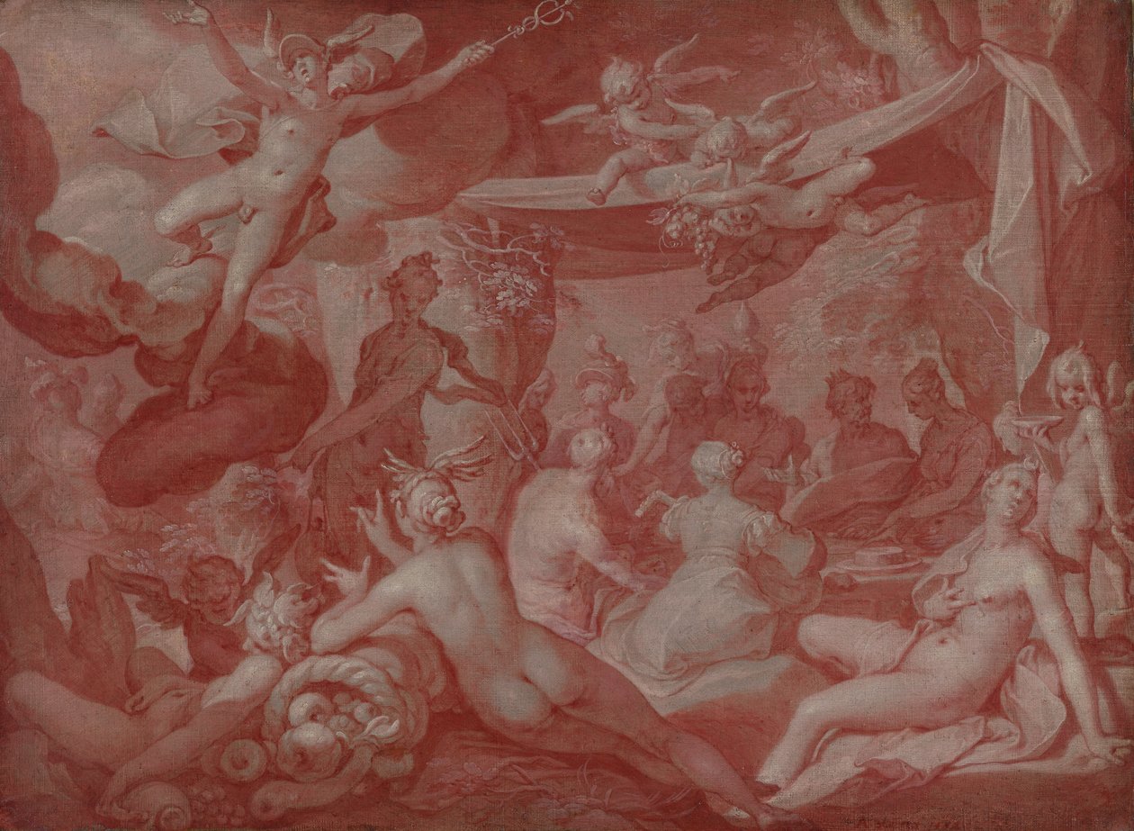 وجبة الآلهة ، ربما الوجبة في حفل زفاف Peleus و Thetis بواسطة إبراهيم بلويميرت