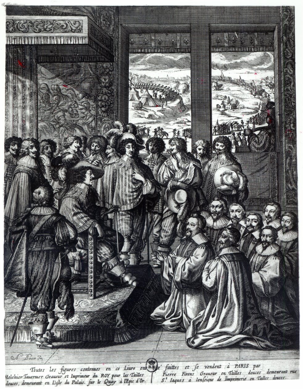 لويس الثالث عشر (1601-1643) من حصار لاروشيل ، هنأه بريفوت دي مارشاندز بواسطة إبراهيم بوس