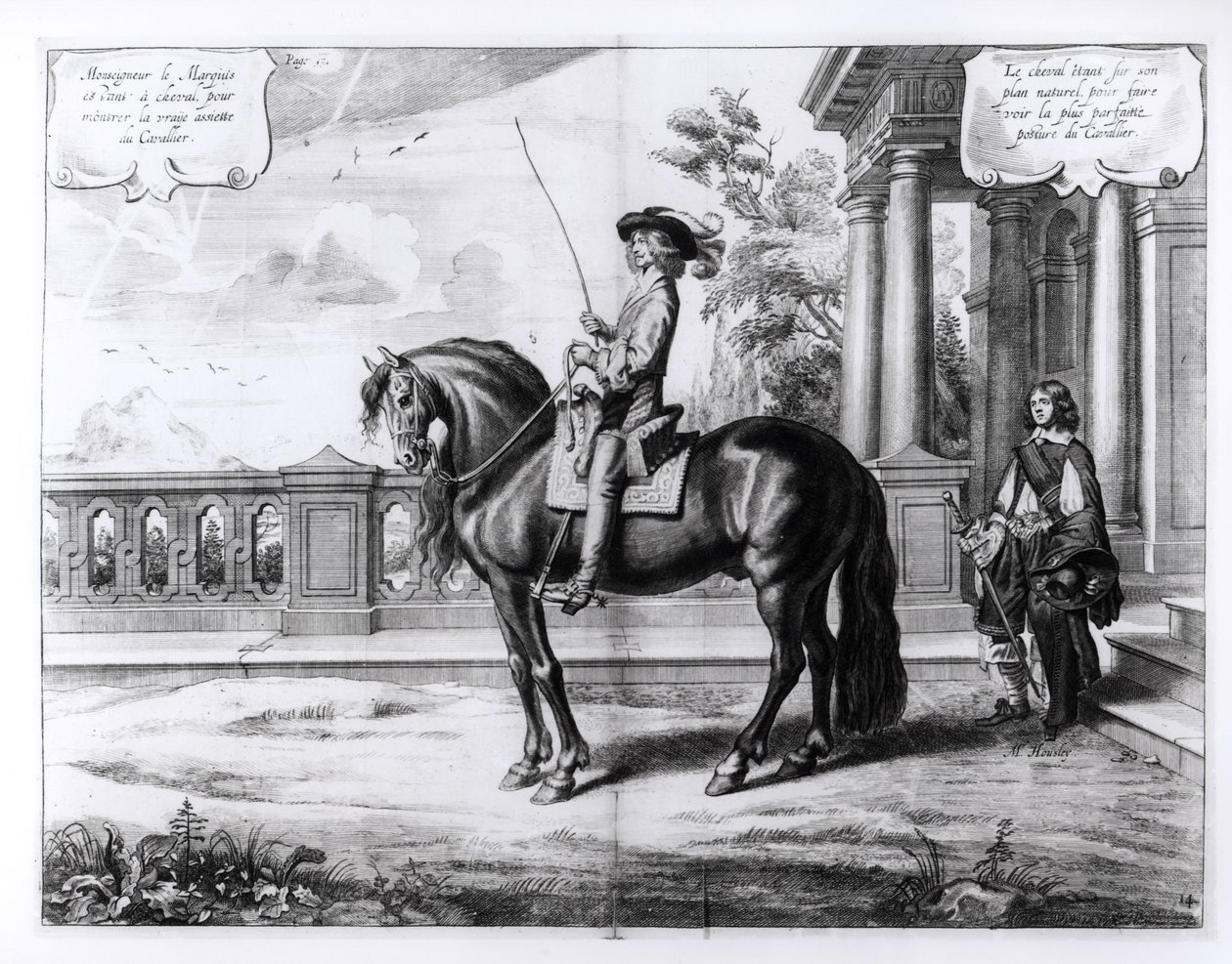 رسم توضيحي من دليل ركوب ، محفور بواسطة Peeter Clouwet (1629-70) ، 1658 بواسطة إبراهيم جانز. فان ديبينبيك