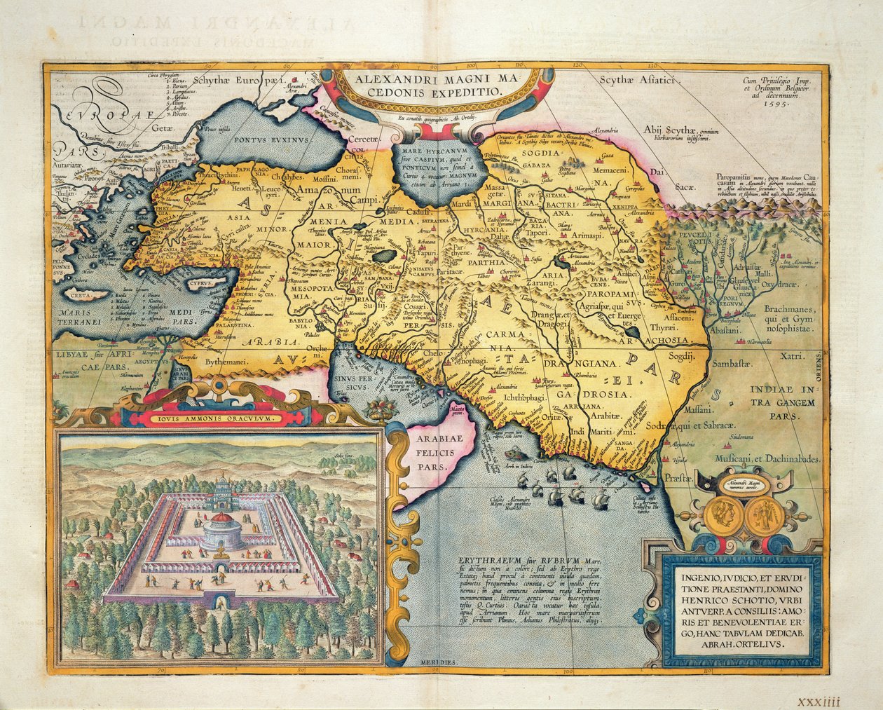 بعثة الإسكندر الأكبر ، من &39;Theatrum Orbis Terrarum&39; ، 1603 بواسطة إبراهيم أورتيليوس