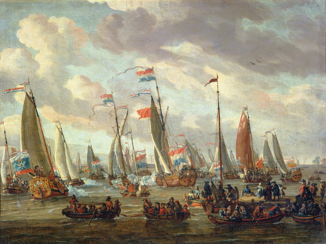 القيصر بيتر الأول (1672-1725) يزور إنجلترا في يناير 1698 بواسطة ابراهام ستورك