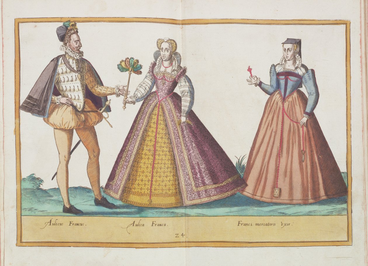أزياء القرن السادس عشر من "Omnium Poene Gentium Imagines" ، المنشورة في كولونيا ، 1577 (النقش اليدوي) بواسطة إبراهيم دي بروين