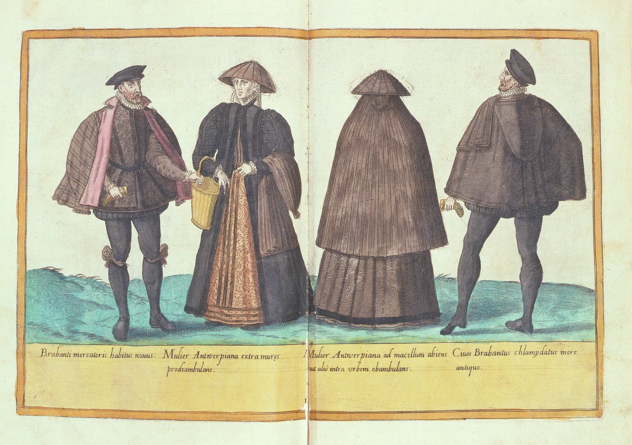 أزياء القرن السادس عشر من "Omnium Poene Gentium Imagines" ، المنشورة في كولونيا ، 1577 (النقش اليدوي) بواسطة إبراهيم دي بروين