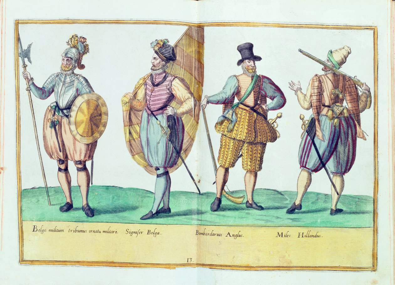 أزياء القرن السادس عشر من "Omnium Poene Gentium Imagines" ، المنشورة في كولونيا ، 1577 (النقش اليدوي) بواسطة إبراهيم دي بروين