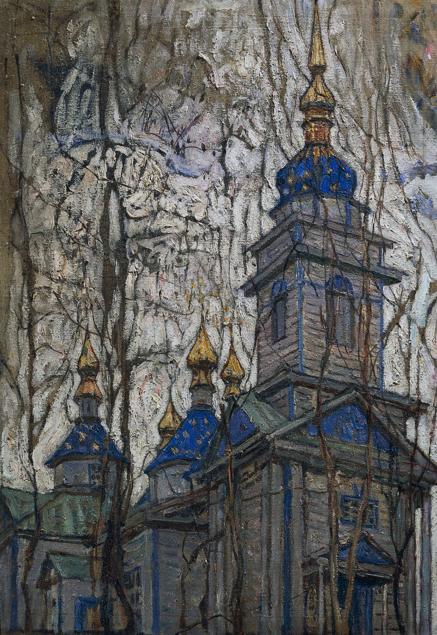 Wooden church بواسطة أبراهام أنشيلوفيتش مانيفيتش