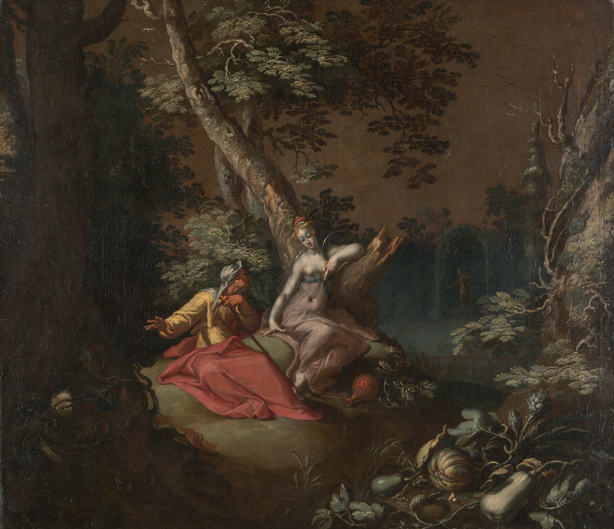 المناظر الطبيعية مع Vertumnus و Pomona بواسطة إبراهيم بلويميرت