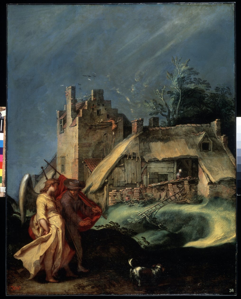 "" The Young Tobias and the Angel (Archangel Raphael) "" (منظر طبيعي مع توبياس والملاك) لوحة رسمها أبراهام بلوميرت (1566-1651) 1610-1615 Dim. 139x107.5 cm متحف هيرميتاج ، سانت بطرسبرغ (سانت بطرسبرغ) بواسطة إبراهيم بلويميرت