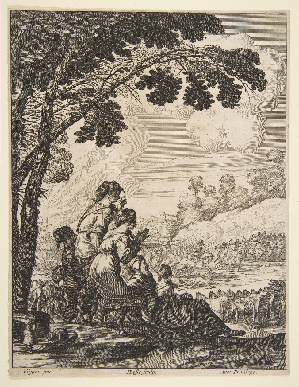 رسم توضيحي من LAriane بواسطة Desmarets de Saint-Sorlin ، Palamede على ظهور الخيل ... ، 1639. بواسطة إبراهيم بوس