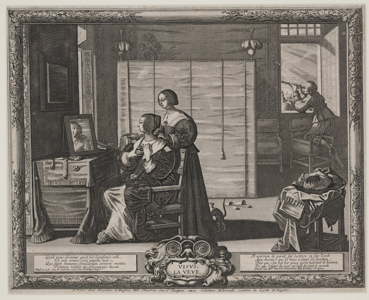البصر (La Veue) ، حوالي 1635-38 (نقش وحفر) بواسطة إبراهيم بوس