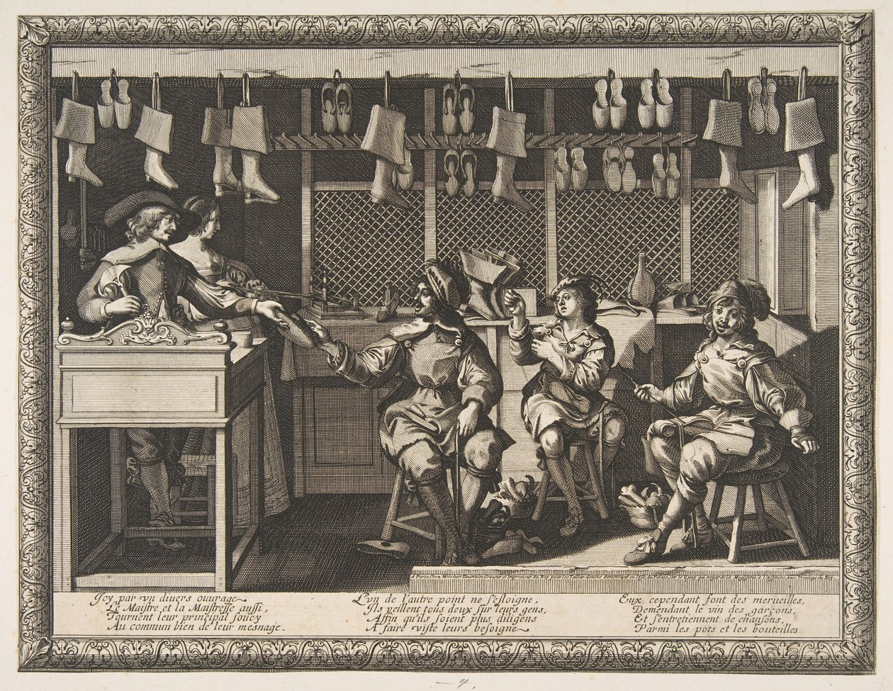 The Cobbler Le Savetier، ca. 1632-333. بواسطة إبراهيم بوس