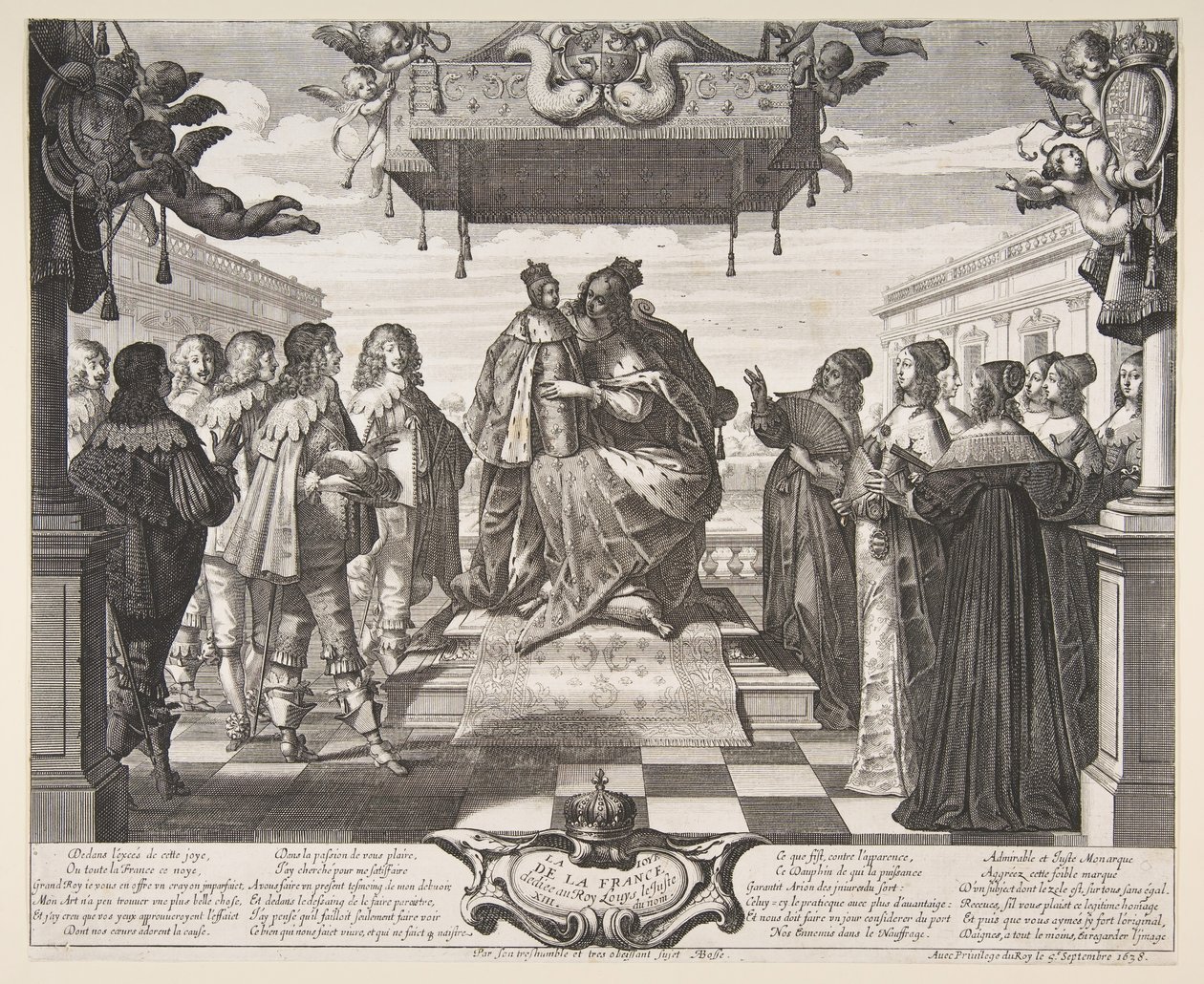فرحة فرنسا ، 1638. بواسطة إبراهيم بوس