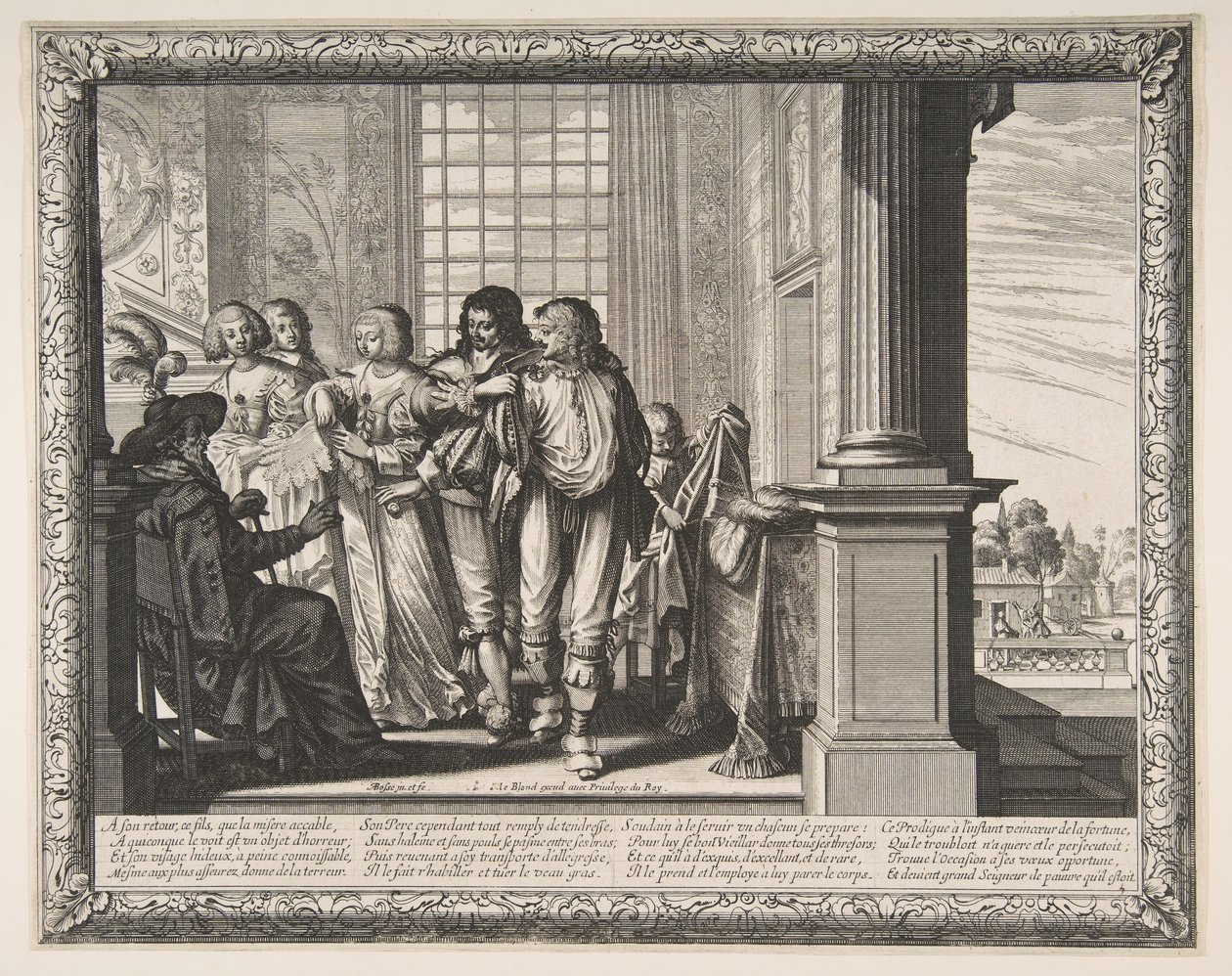 الابن الضال يغير الملابس ، كاليفورنيا. 1636. بواسطة إبراهيم بوس