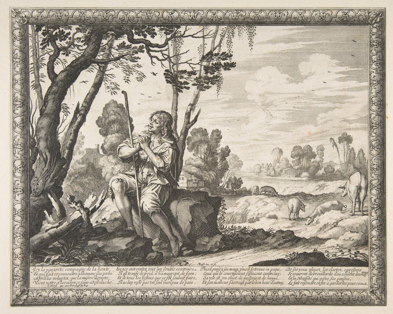 الابن الضال يحرس الخنازير الابن الضال يحرس الخنازير ، كاليفورنيا. 1636. بواسطة إبراهيم بوس