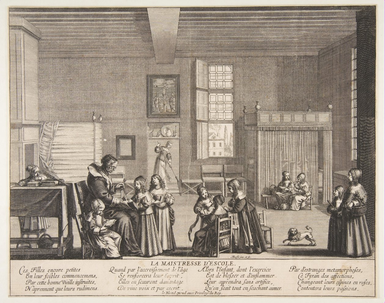 عشيقة المدرسة ، كاليفورنيا. 1638. بواسطة إبراهيم بوس