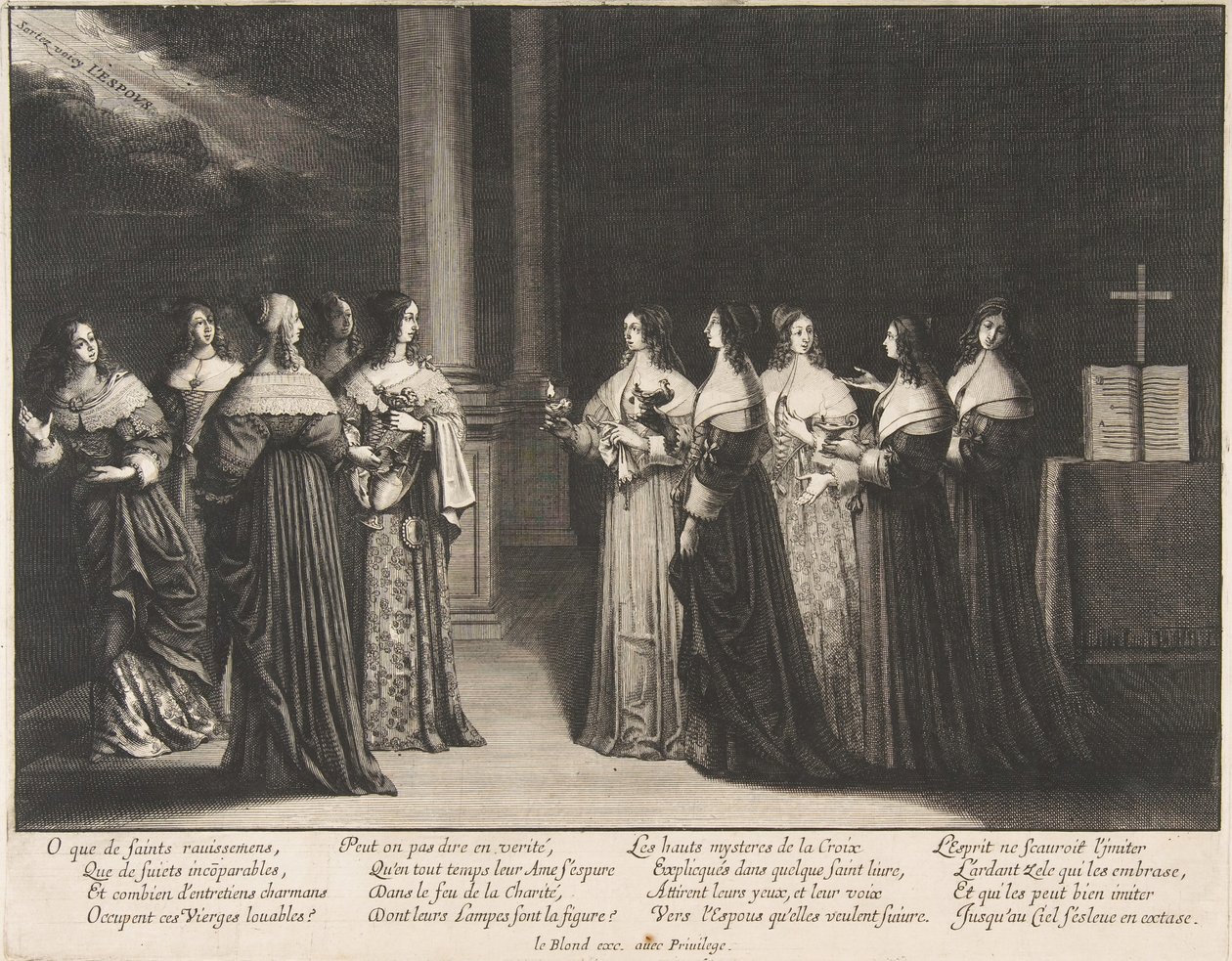 يرفض The Wise Virgins الزيت إلى العذارى الأحمق ، كاليفورنيا. 1635. بواسطة إبراهيم بوس