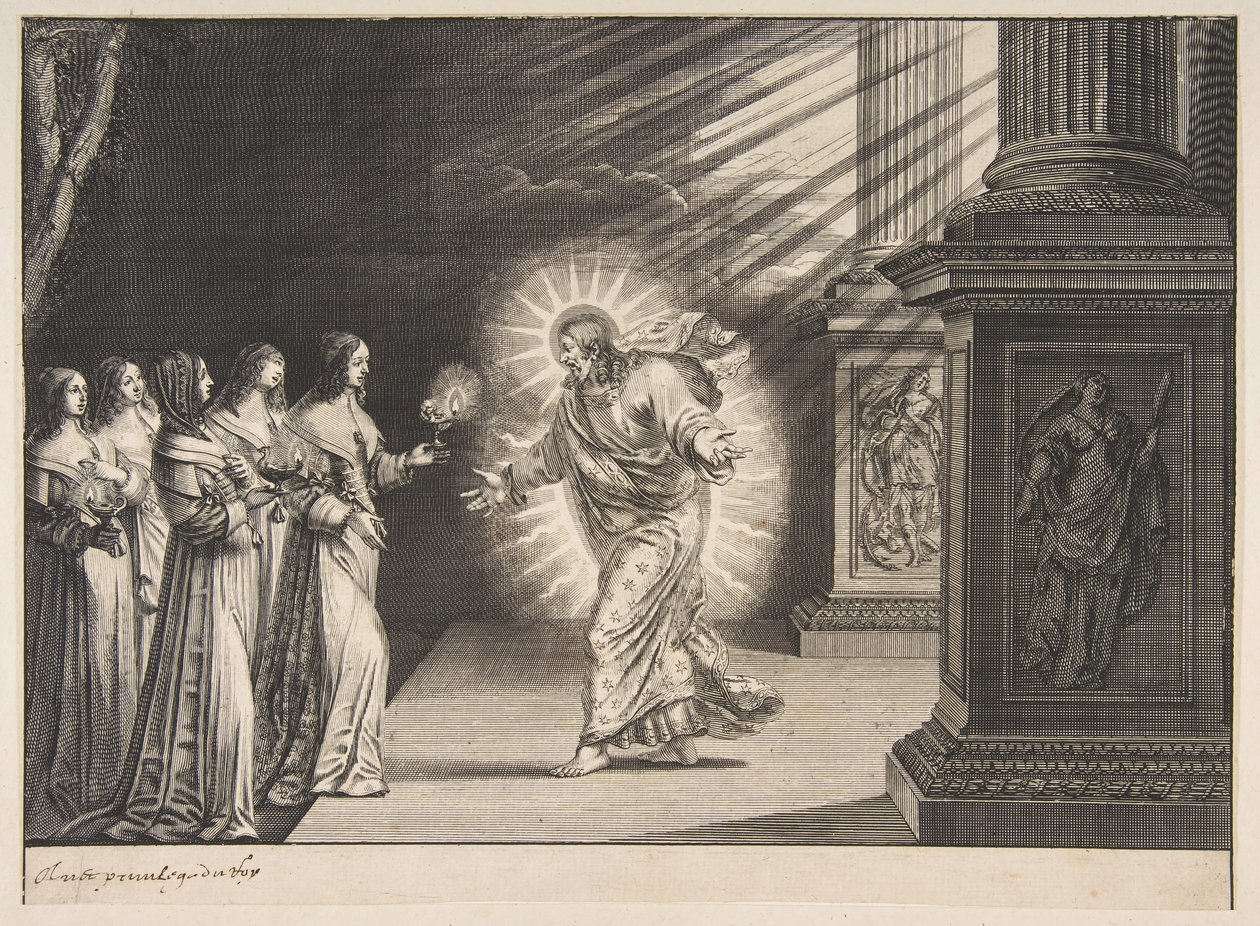 العذارى الحكيمون قبل المسيح ، كاليفورنيا. 1635. بواسطة إبراهيم بوس
