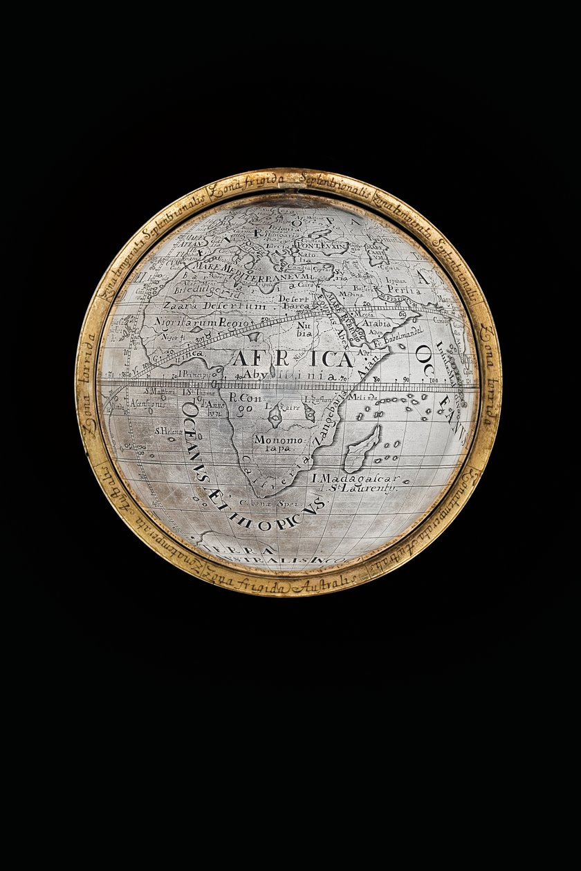 اثنين من الكرات الأرضية والسماوية استثنائية ، بدعم من هرقل وأطلس ، اوغسبورغ ، 1697-99 بواسطة إبراهيم درينتويت