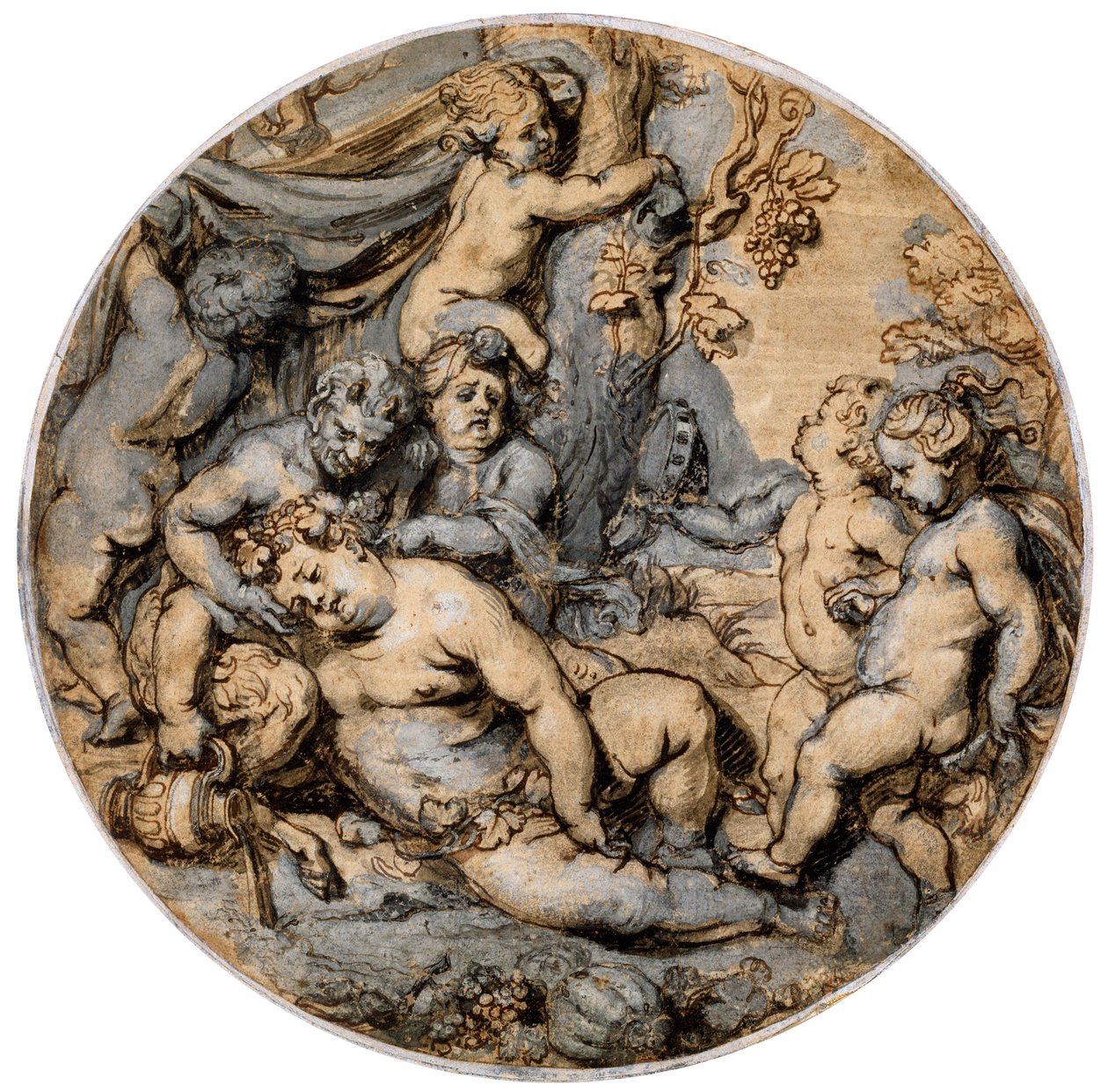 "Sleeping Bacchus" ، القرن السابع عشر. بواسطة أبراهام يانز فان ديبنبيك