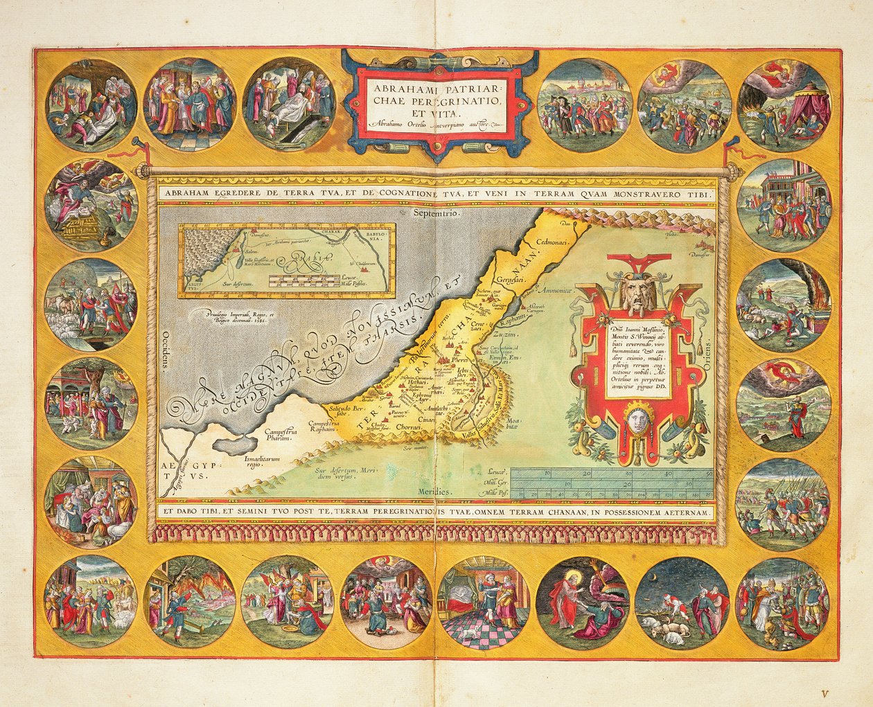 تجمعات إبراهيم ، من &39;Theatrum Orbis Terrarum&39; ، 1603 (نقش ملون) بواسطة إبراهيم أورتيليوس