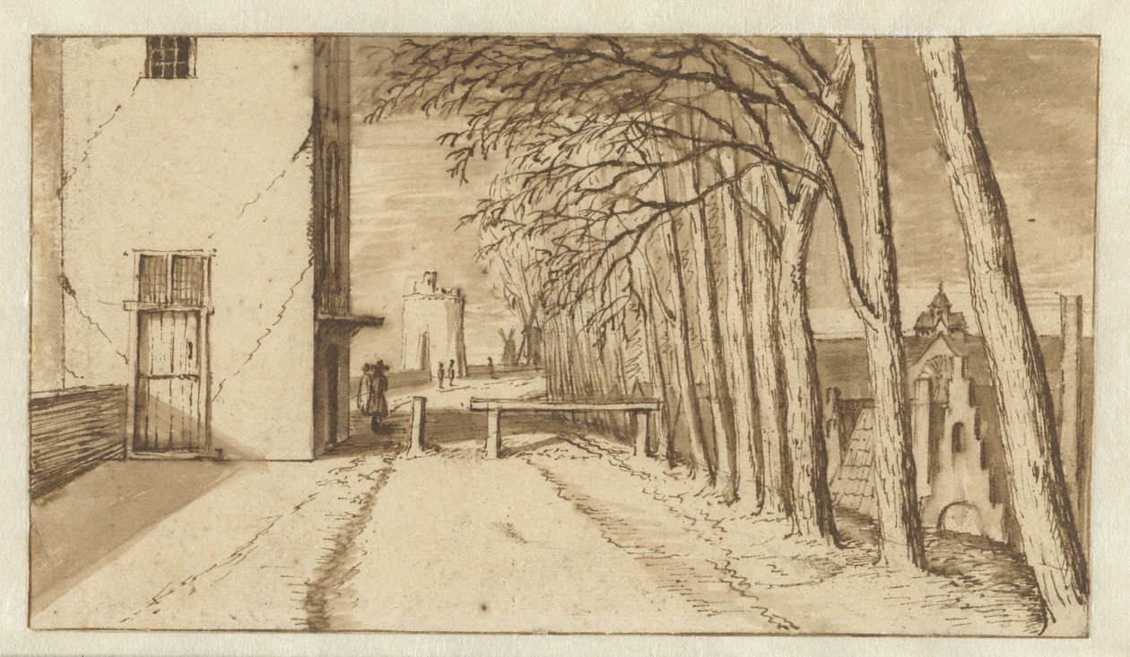 عرض على طول سور مدينة أوتريخت ، من الجنوب ، مع Smeetoren ("برج الحدادين") على اليسار و Mariakerk في المسافة على اليمين بواسطة ابراهام روتجرز