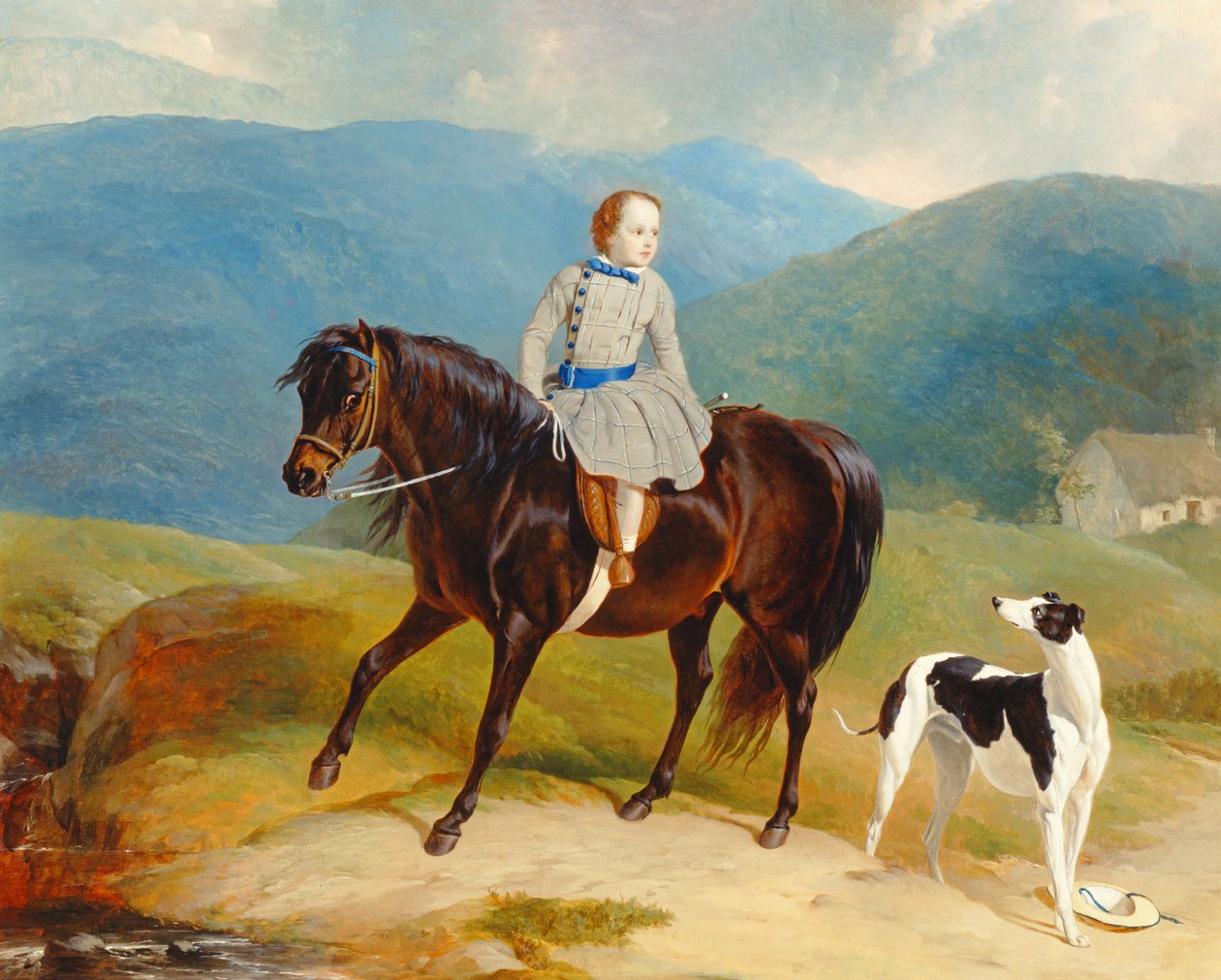 Master Edward Coutts Marjoriebanks on his Pony, c.1851 (oil on canvas) بواسطة ابراهام وبستر توماس كوبر