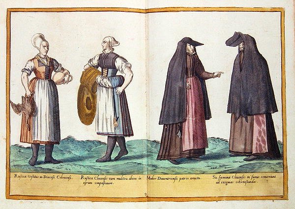 أزياء من القرن السادس عشر من "صور كل الأمم القرطاجية" ، نُشرت في كولونيا بواسطة إبراهيم دي بروين