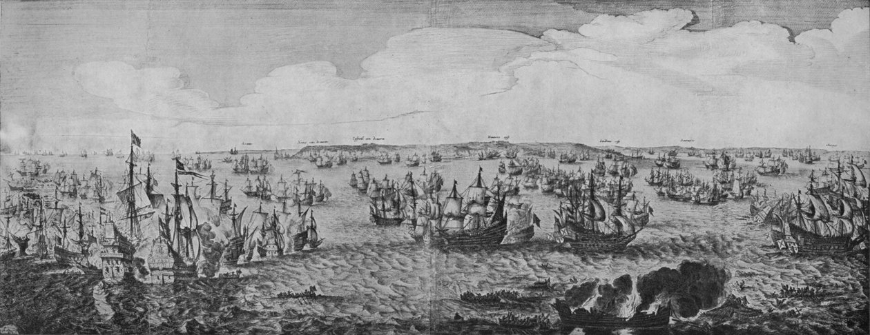 معركة في داونز ، c1639 بواسطة إبراهيم دي فيروير