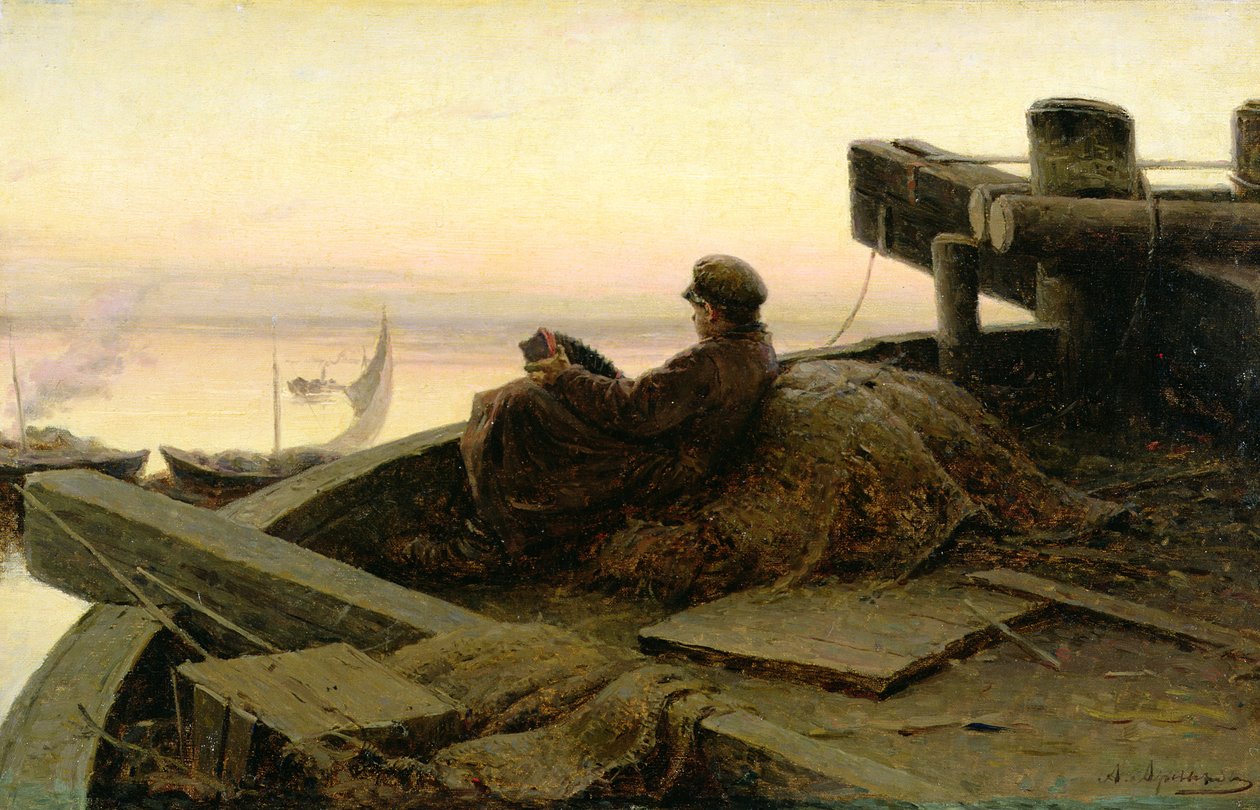على نهر الفولجا ، 1889 بواسطة أبرام إيفيموفيتش أركيبوف