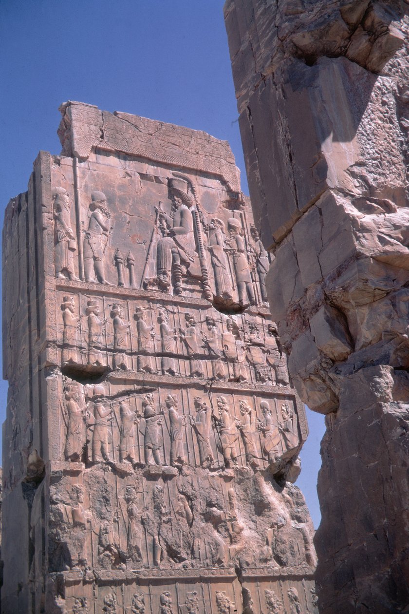الإغاثة عمود من قصر داريوس ، برسيبوليس ، إيران بواسطة الأخمينية