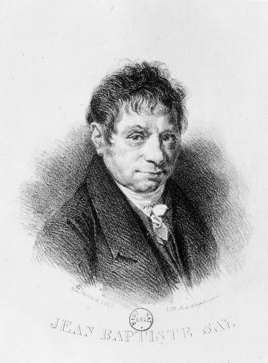 صورة جان بابتيست ساي (1767-1832) محفورة من قبل Godefroy Engelmann (1788-1839) (الطباعة الحجرية) بواسطة أخيل ديفيريا
