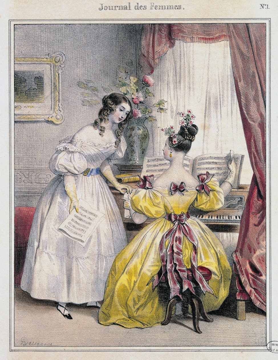 مقدمة ، من "Journal des Femmes" ، 1830-1848 بواسطة أخيل ديفيريا