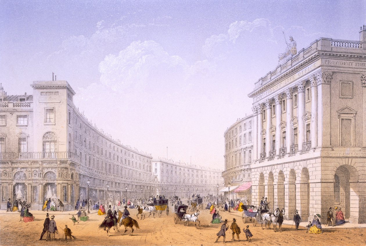 الربع وريجنت ستريت ، لندن ، 1862 بواسطة أخيل لويس مارتينيت