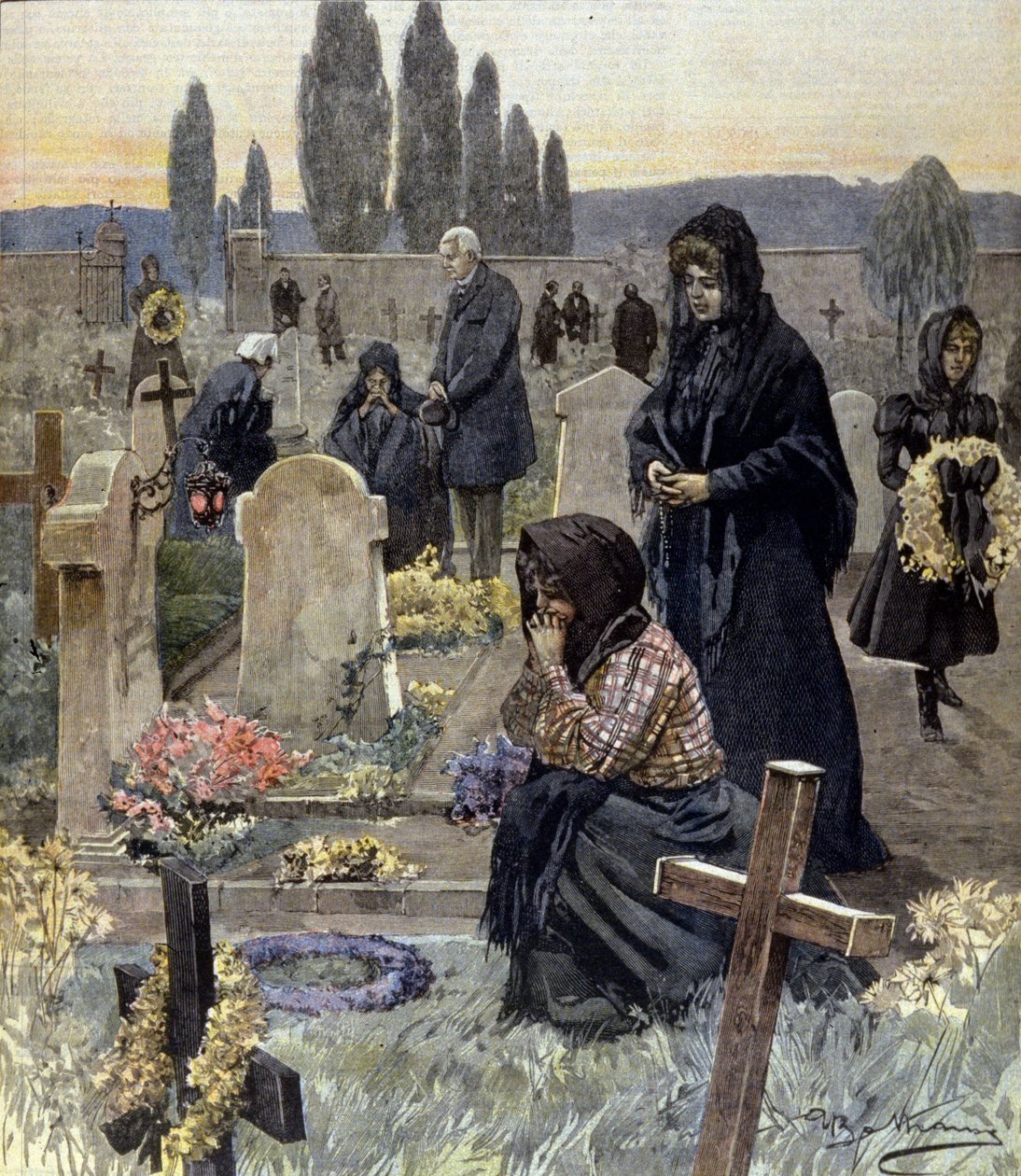 جميع القديسين في إيطاليا عام 1899. الرسم التوضيحي لأخيل بلترام. بواسطة أخيل بيلترام
