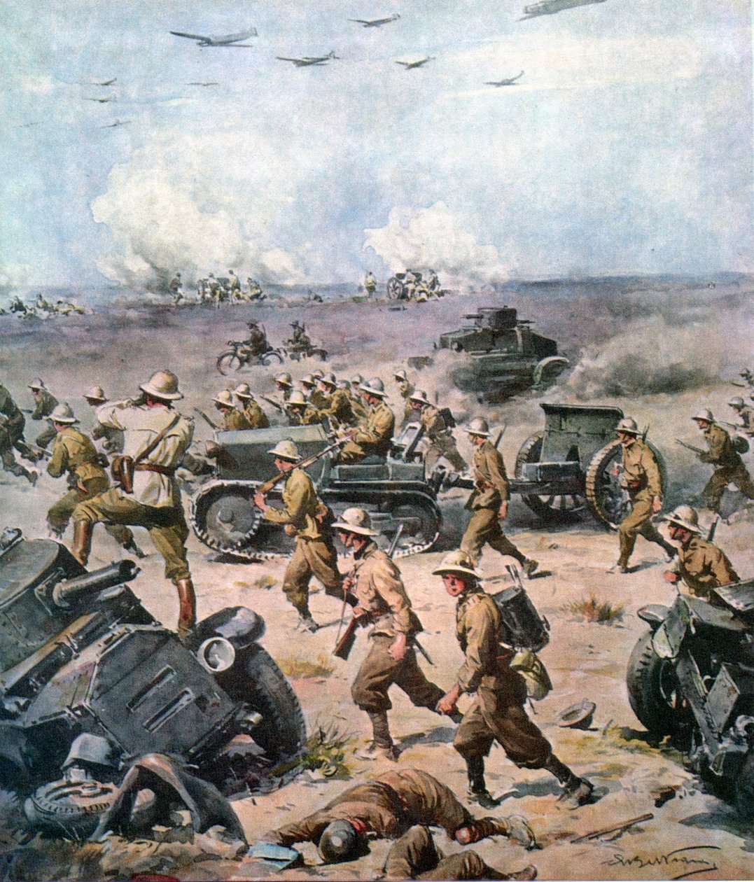 الحرب العالمية الثانية - 1940 حملة شمال إفريقيا - الغزو الإيطالي لمصر ، لا دومينيكا ديل كوريير في 22 سبتمبر 1940 بواسطة أخيل بيلترام
