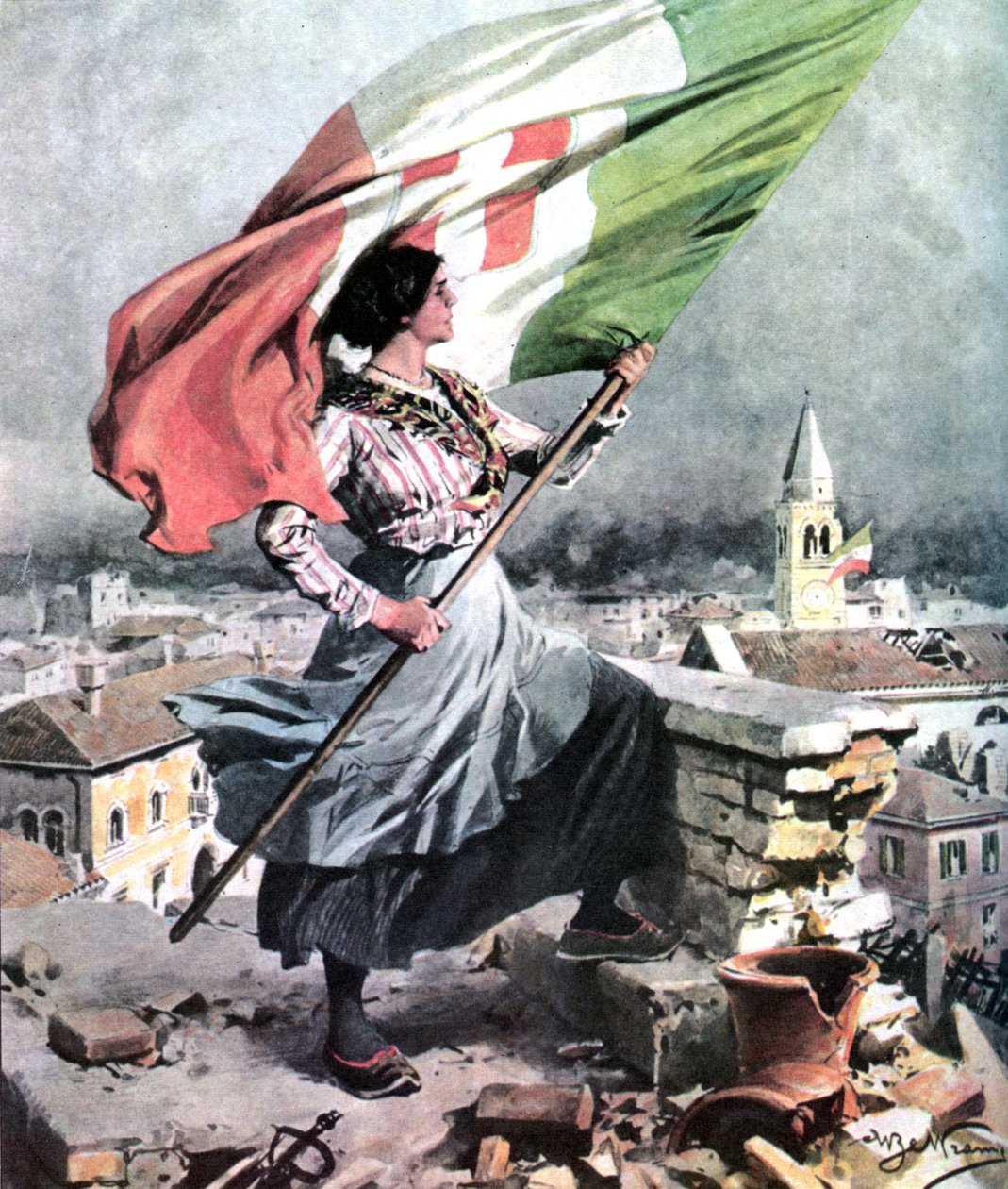 الحرب العالمية الأولى 1915 1918 إيطاليا فيتوريو فينيتو بواسطة أخيل بيلترام